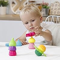Vista 7 de Lalaboom 36 piezas de cuentas para bebé – Montessori educativo forma y color STEM juguete de construcción de 10 meses a 3 años - BL300, multicolor