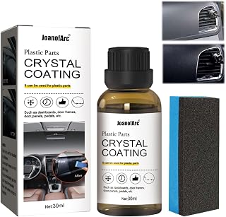JoanofArc Crystal Coating for Car, Plastic Parts Crystal Coating Plastic Restorer Coatings Agent for Automotive Plastics, Gloss Protection, Long Duration Refurbish Agent with Spong
