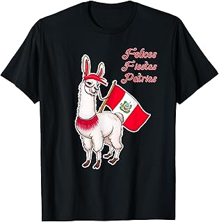 Felices Fiestas Patrias Peru Llama T-Shirt