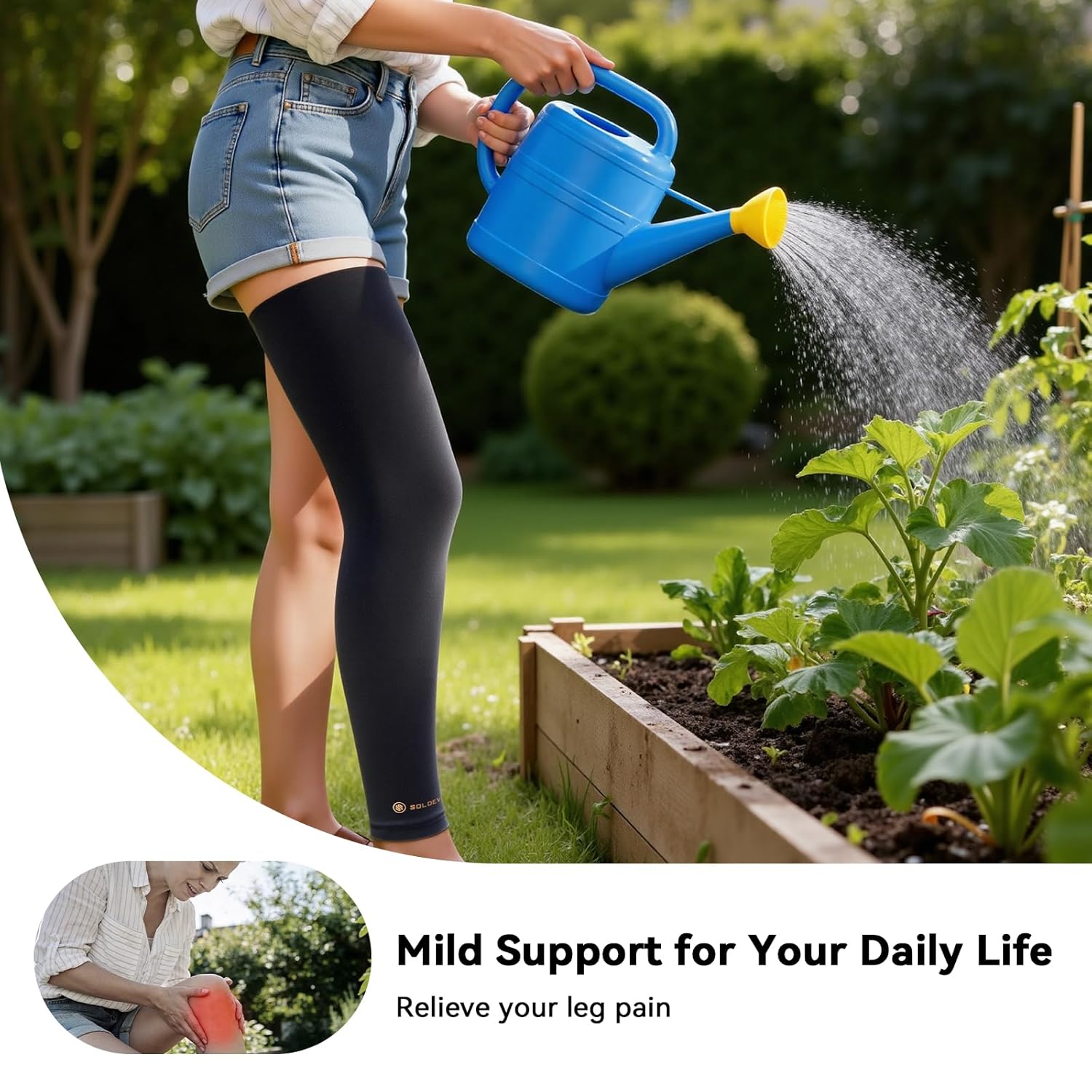 Copper Leg Compression Sleeve for Men & Women [360° Full Compression & Copper Infused] Knee Stabilizer Brace for Meniscus Tear, ACL, MCL, Arthritis & Joint Pain Relief, Calf & Thigh Support for Running - Image 9