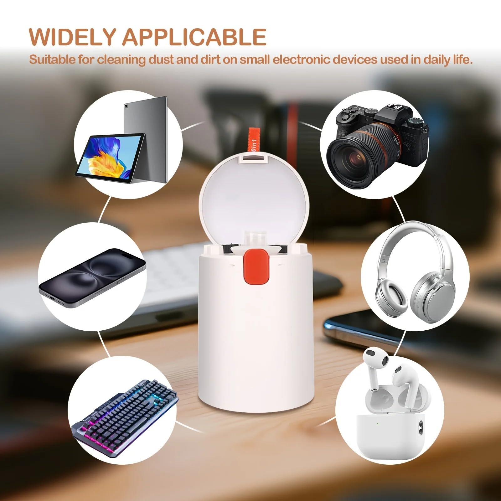 Kit de limpieza electrónica 20 en 1, kit de limpieza profesional de teclado con cepillo retráctil, bolígrafo de limpieza de auriculares y limpiador de pantalla para AirPod, MacBook, iPhone