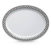 Vista 14 de G.E.T. OP-120-MIX - Plato ovalado de melamina para servir, 12 x 9 pulgadas, surtido (juego de 12)