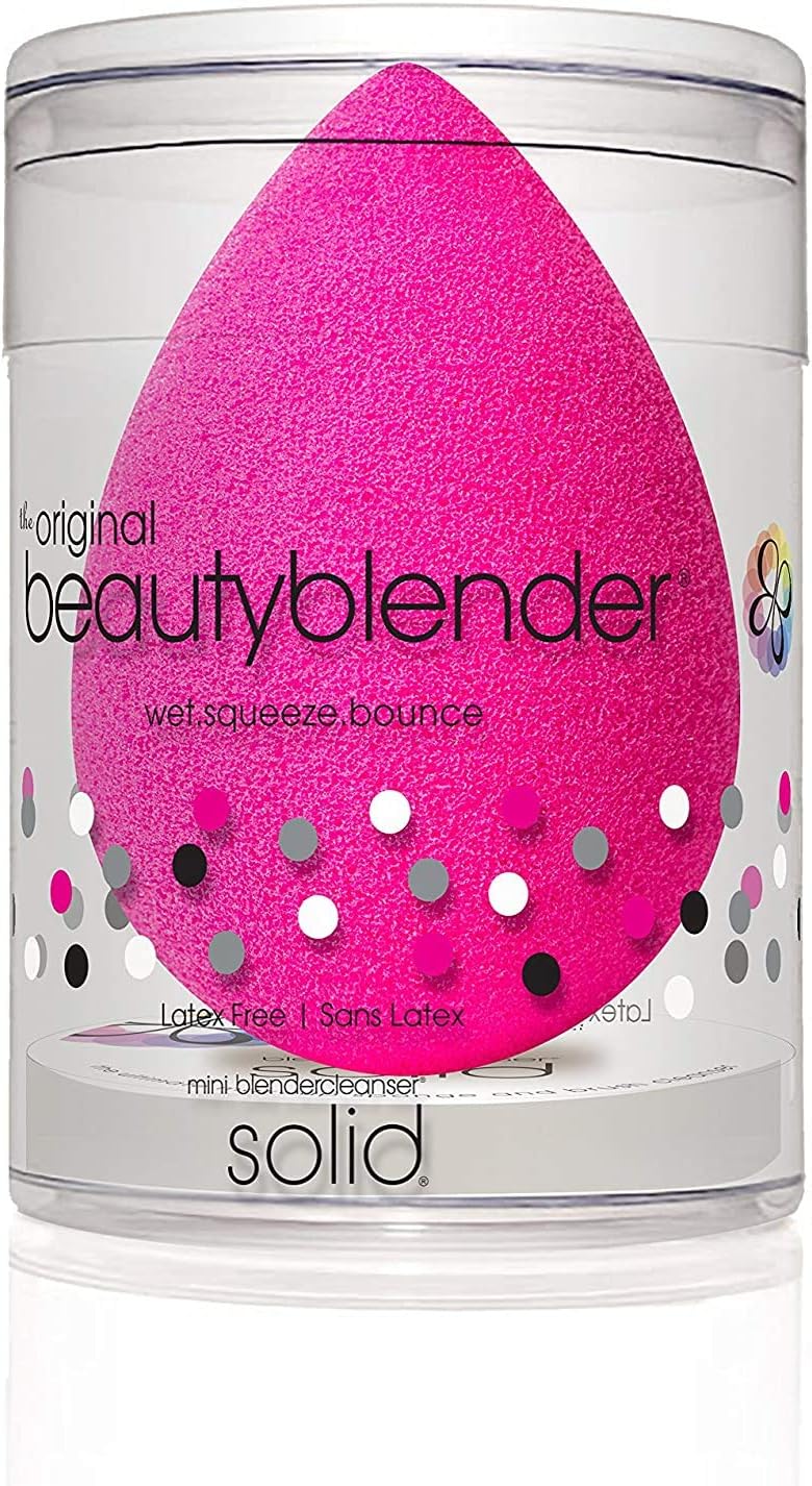 BEAUTYBLENDER Original Blender Makeup Sponge with Mini blendercleanser Solid. Vegan, Cruelty Free and Made in the USA