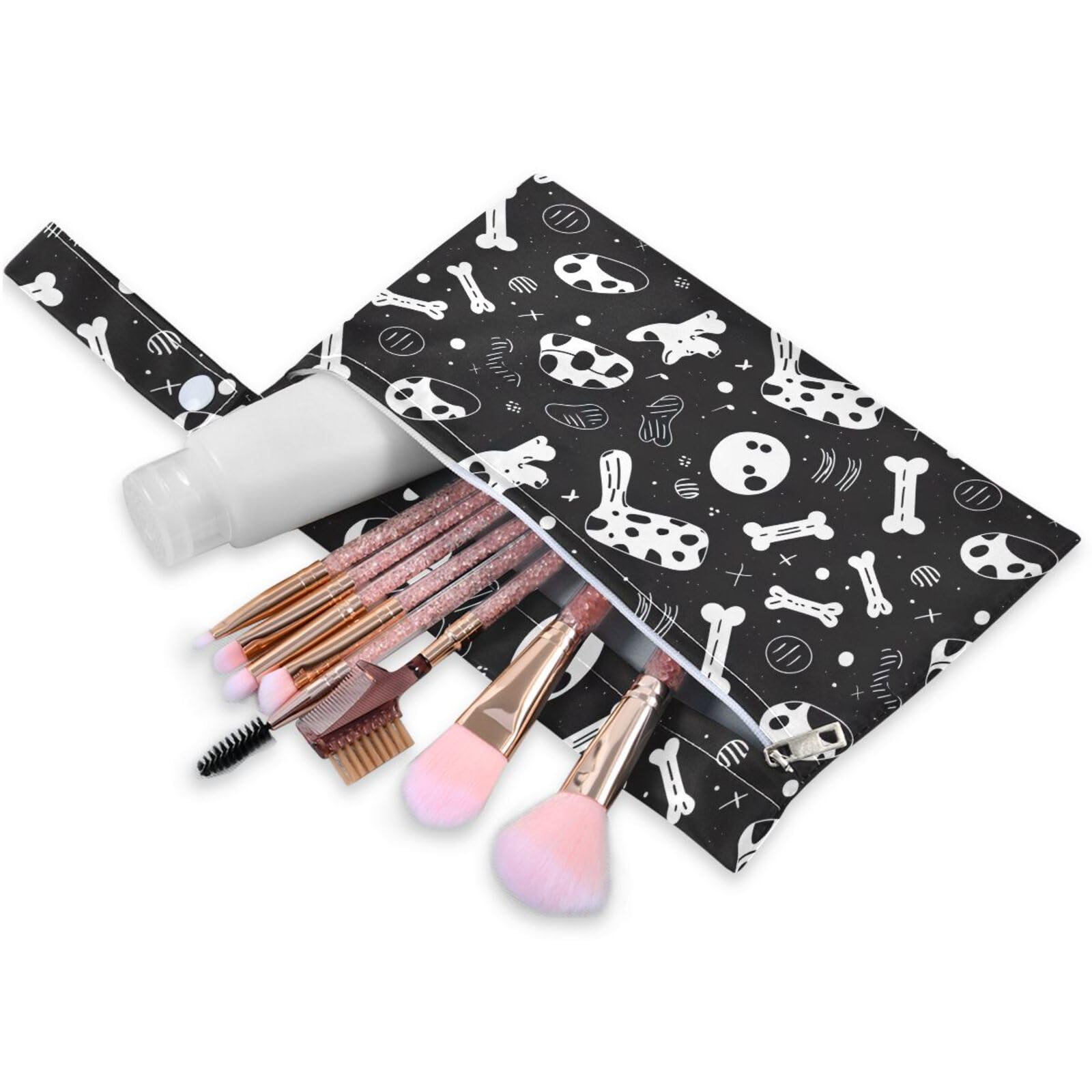 Coikll Wet Dry Bags for Cloth Diaper 2 Pack Waterproof Yoga Gym Bag for Swimsuit Wet Clothes Baby Items-?Cow Bones?