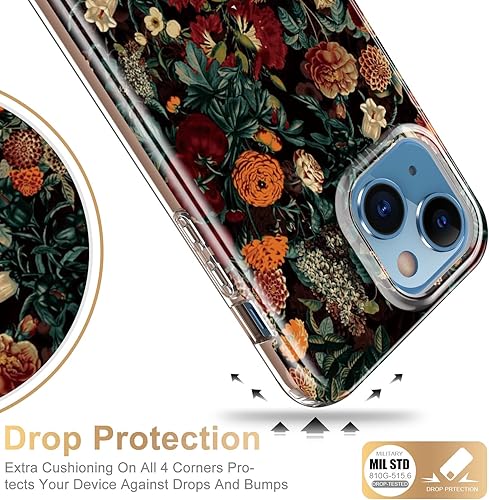 Miniatura 4 de Esdot Funda protectora para iPhone 13 Mini con protector de pantalla integrado, protección de grado militar con diseños de moda para mujeres y