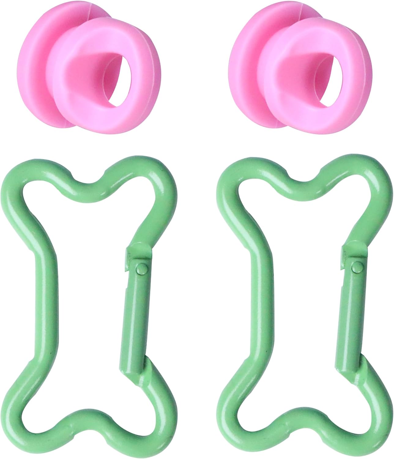 2 Pack Silicone Key Holders & Charms for Bogg Bags - Cute Carabiner Keychains - Beach Bag Decorative Accessories - Image 3