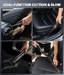 Car Vacuum Portable Cordless Handheld Vacuum Cleaner 4-in-1 Mini Cordless Vacuum with 2 Suction Modes and 16800pa Suction Power