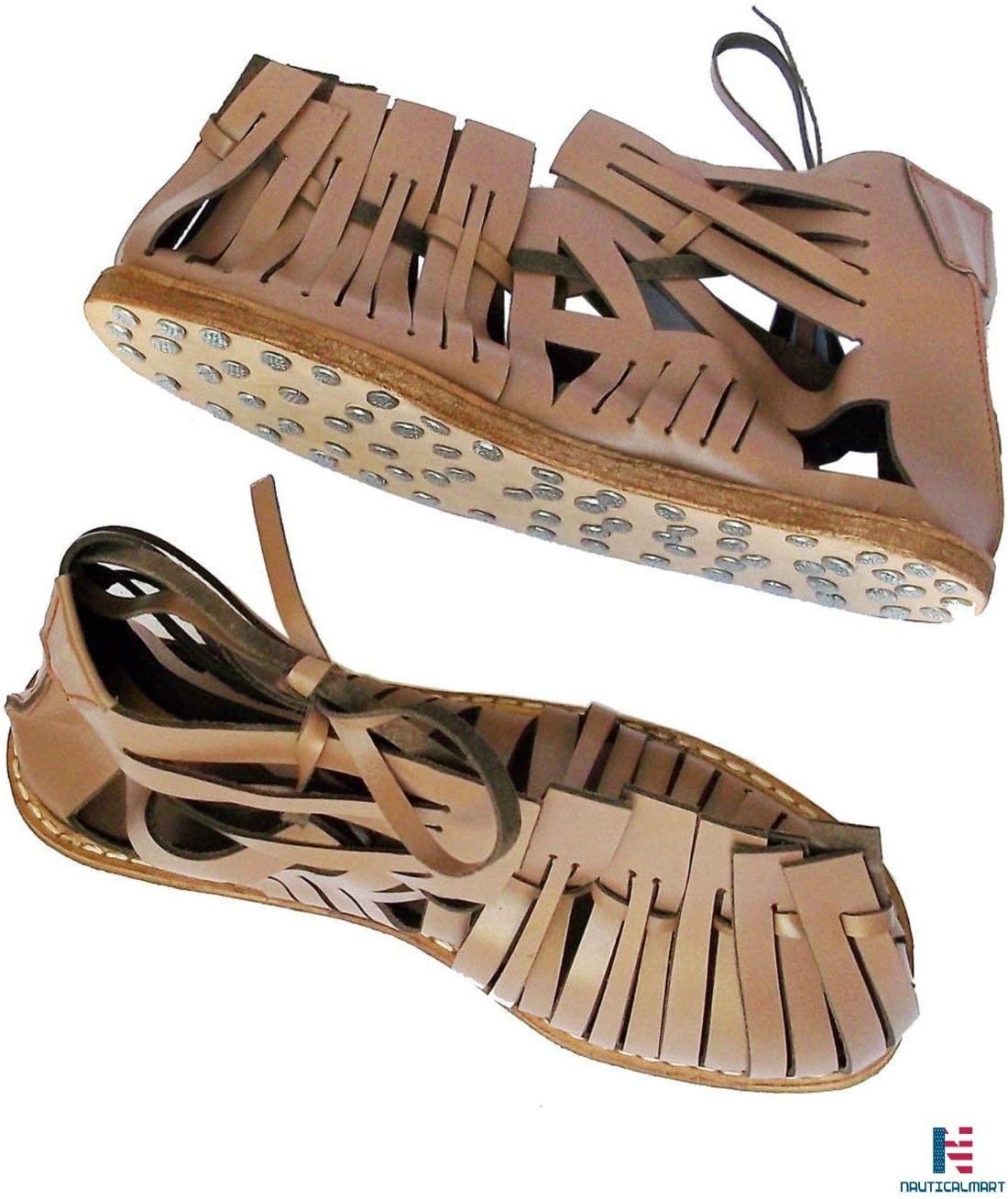 NauticalMart Medieval Roman Leather Caligae Viking Sandals ABS Size - 10 inches