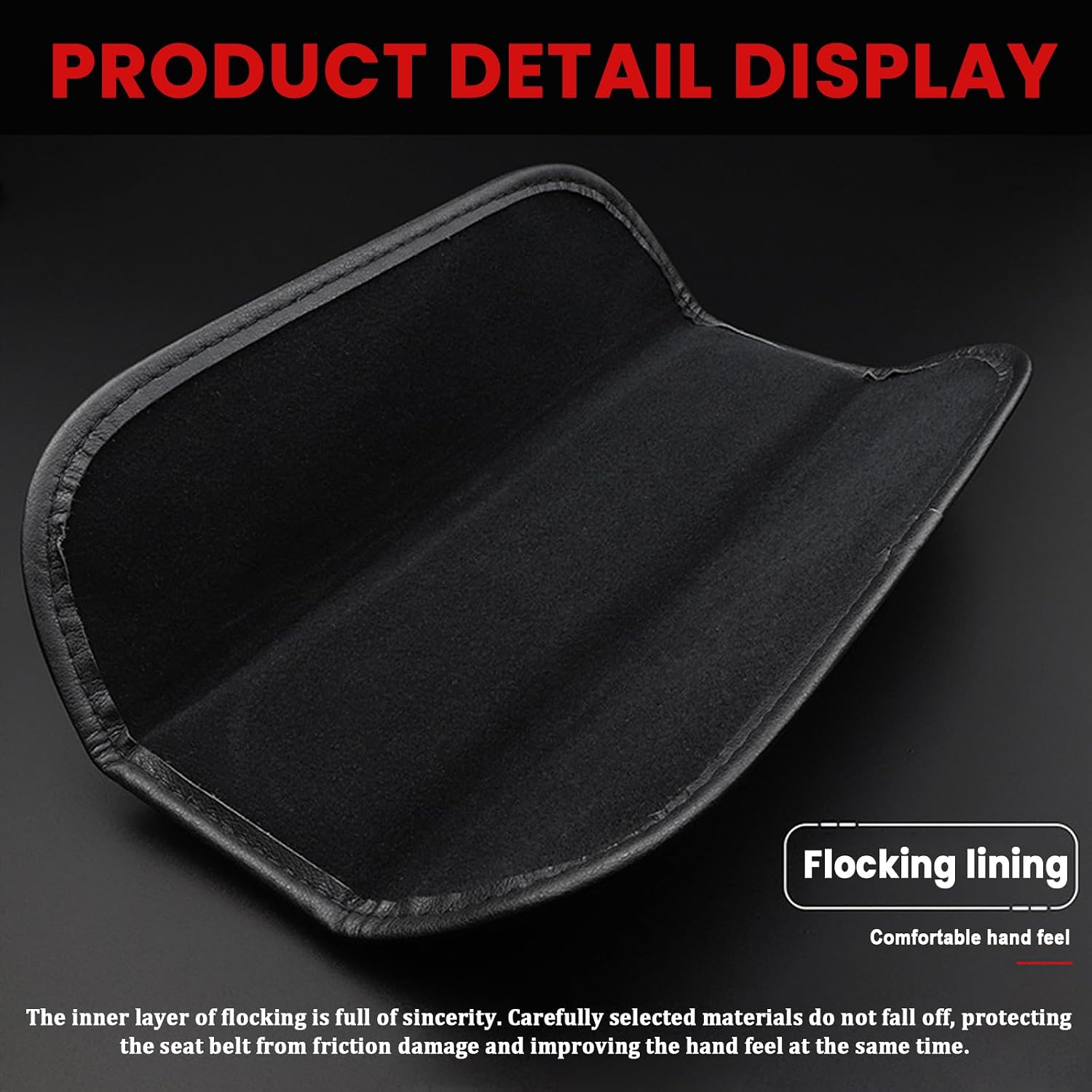 Designe for Mustang GT Seatbelt Cover Pad 2pack car Accessories Compatible with Mustang GT Shoulder Strap Protector with Comfortable Soft Leather. (HWZ-hjd-FTGT)