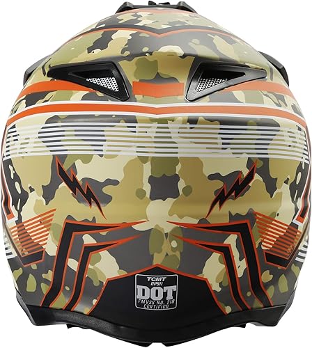 Miniatura 5 de XFMT DOT - Cascos de motocross unisex para adultos, casco de cara completa todoterreno ATV Dirt Bike BMX