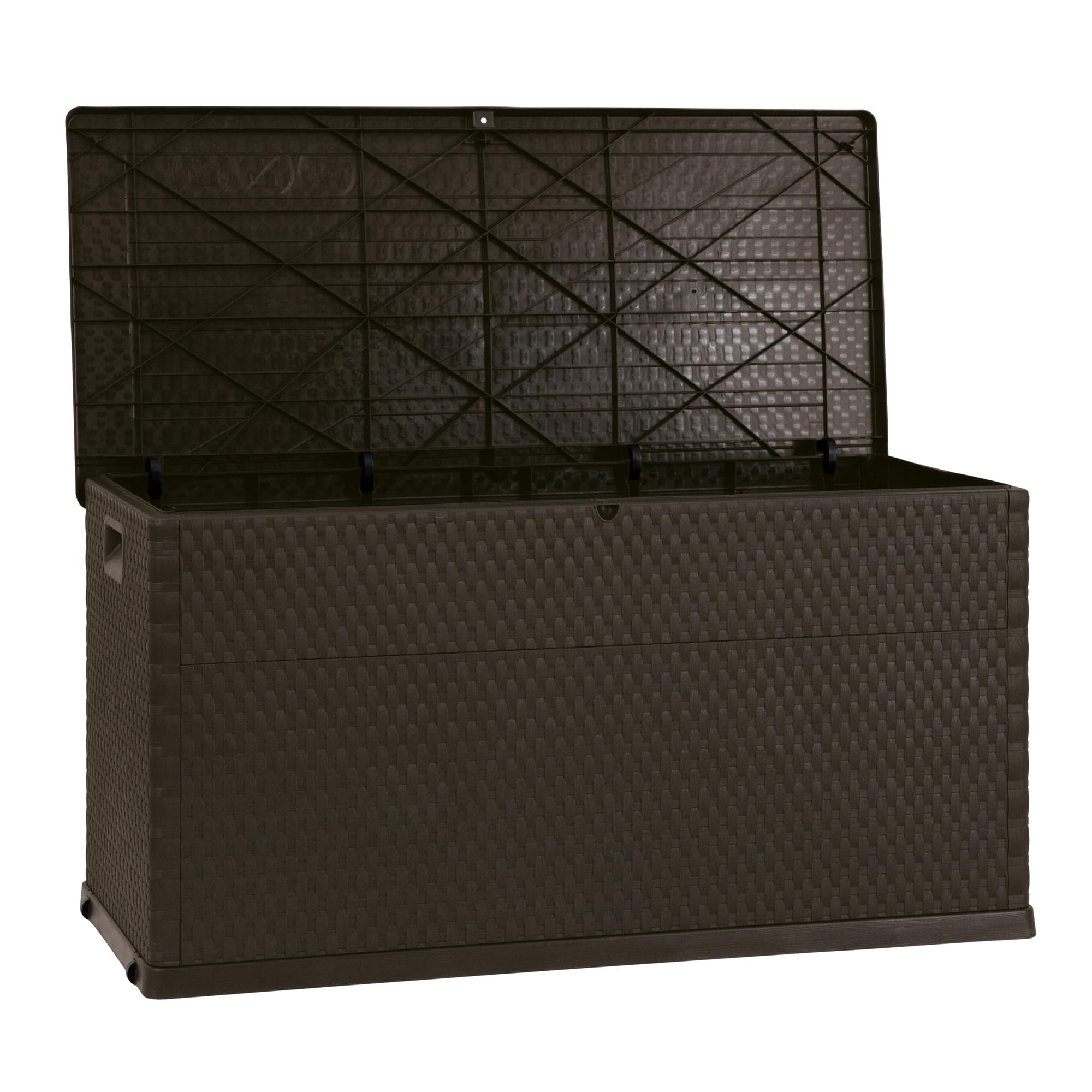 Toomax Multibox rattanowe pudełko do przechowywania mebli ogrodowych, 420 l, brązowe, pudełko na poduszkę, odporne na warunki atmosferyczne, 420 l, wys. 63,5 x szer. 120 cm x gł. 56 cm
