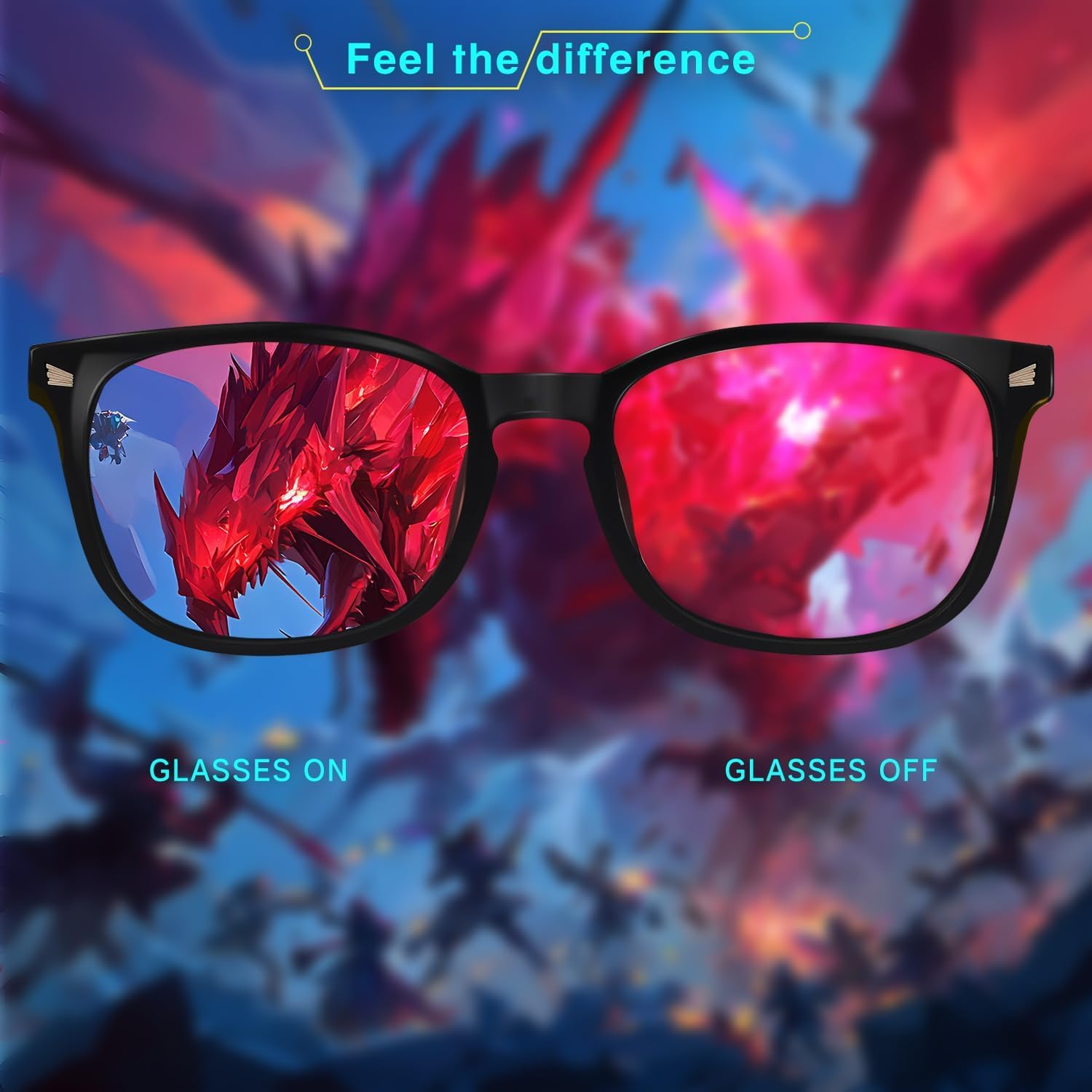 Red Lens Glasses Blue Light Glasses Men Women - 99.9% Blue Green Blocking for Computer, Gaming, TV, Phone Screens - Image 6