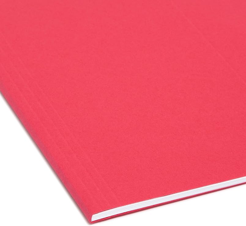 Smead FasTab Hanging File Folder, 1/3-Cut Built-in Tab, Letter Size, Assorted Primary Colors, 18 Count (64053)
