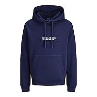 JACK & JONES Jorbleecker Minimal Sweat Hood, Ocean Cavern