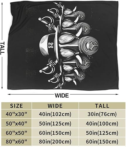 Miniatura 3 de Psycho Band Realm - Manta de franela estampada súper suave tamaño matrimonial para cama sofá cama, 40 x 30 pulgadas