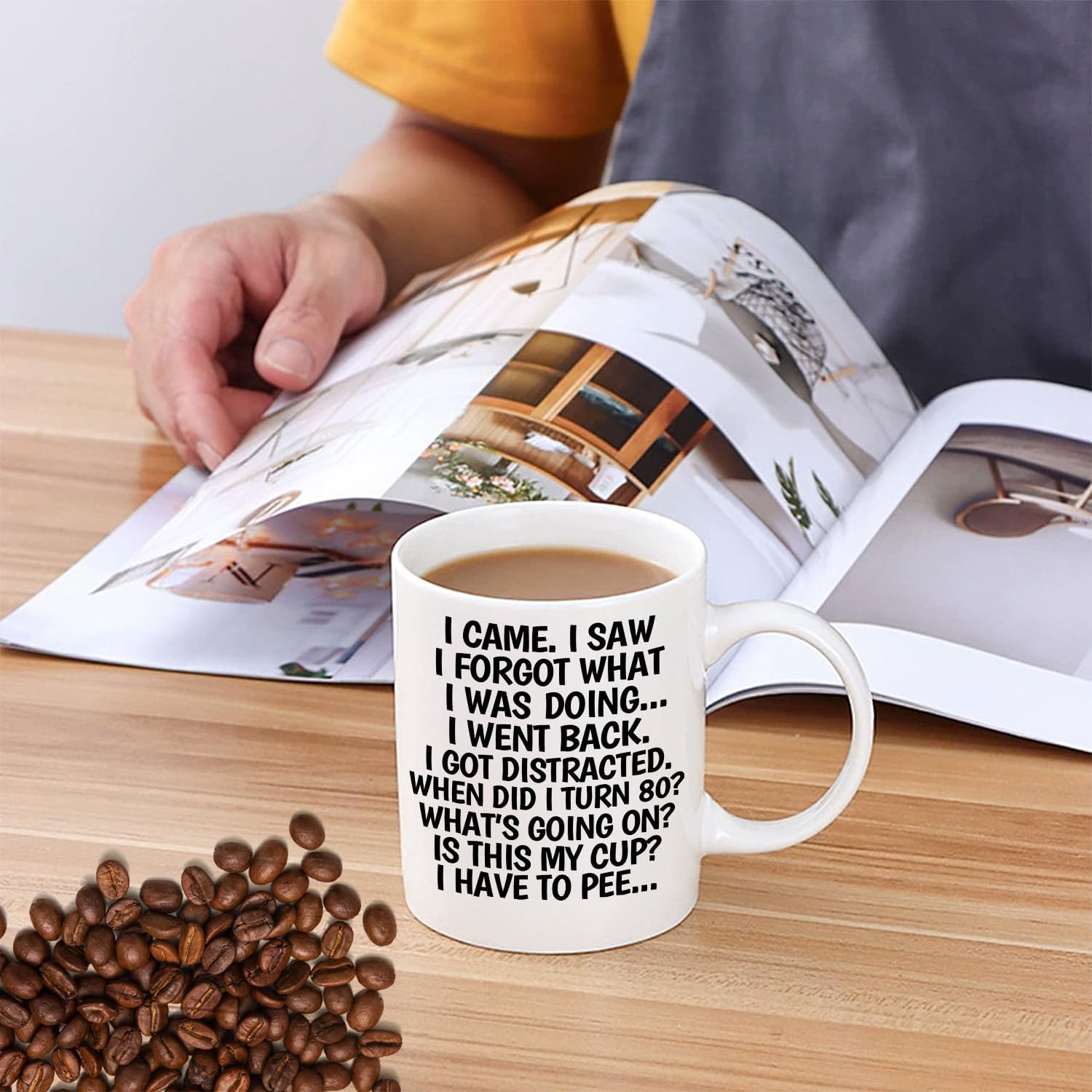 Funny 80th Birthday Coffee Mug – Gift for Women & Men – 80 Year Old Birthday Gift for Her or Him – 1946 Birthday Present – Happy 80th Gift Idea for Mom, Dad, Grandpa, Grandma 11oz WHITE Coffee Cup image 4