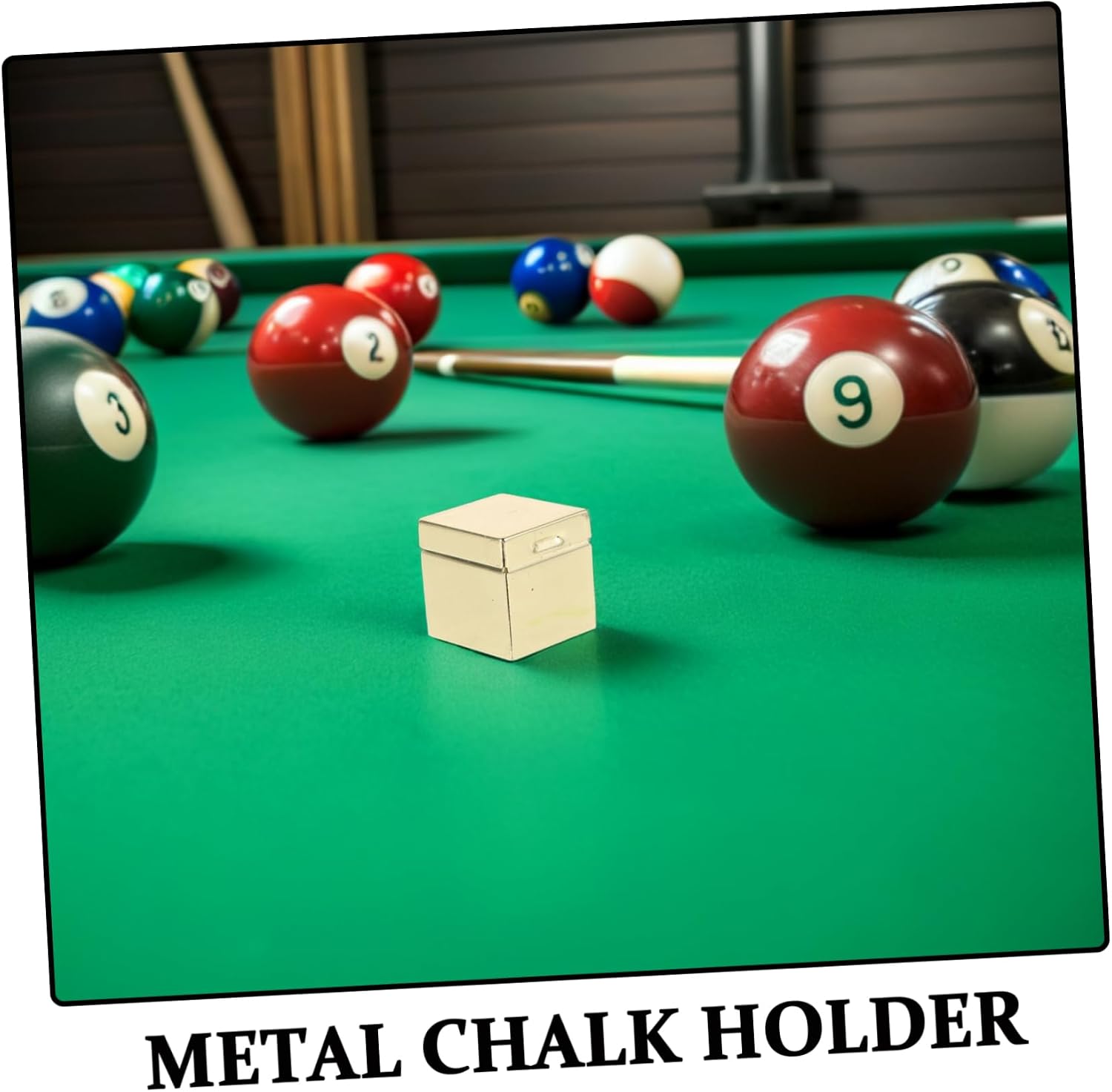POPETPOP Billiards Chalk Cube Box Snooker Cue Accessory Non-Slip Pool Table Chalk Holder for Indoor Games Home Club Use