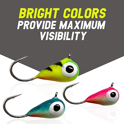 Miniatura 4 de Reaction Tackle Plantillas de pesca de pez de tungsteno, súper sensibles para atrapar panfish, crappie, lucioperca, perca, trucha y Bluegill