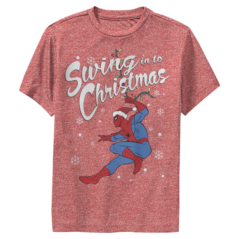 T-Shirt Marvel Spidey Xmas pour enfant | Haut de Noël mixte en coton à manches courtes