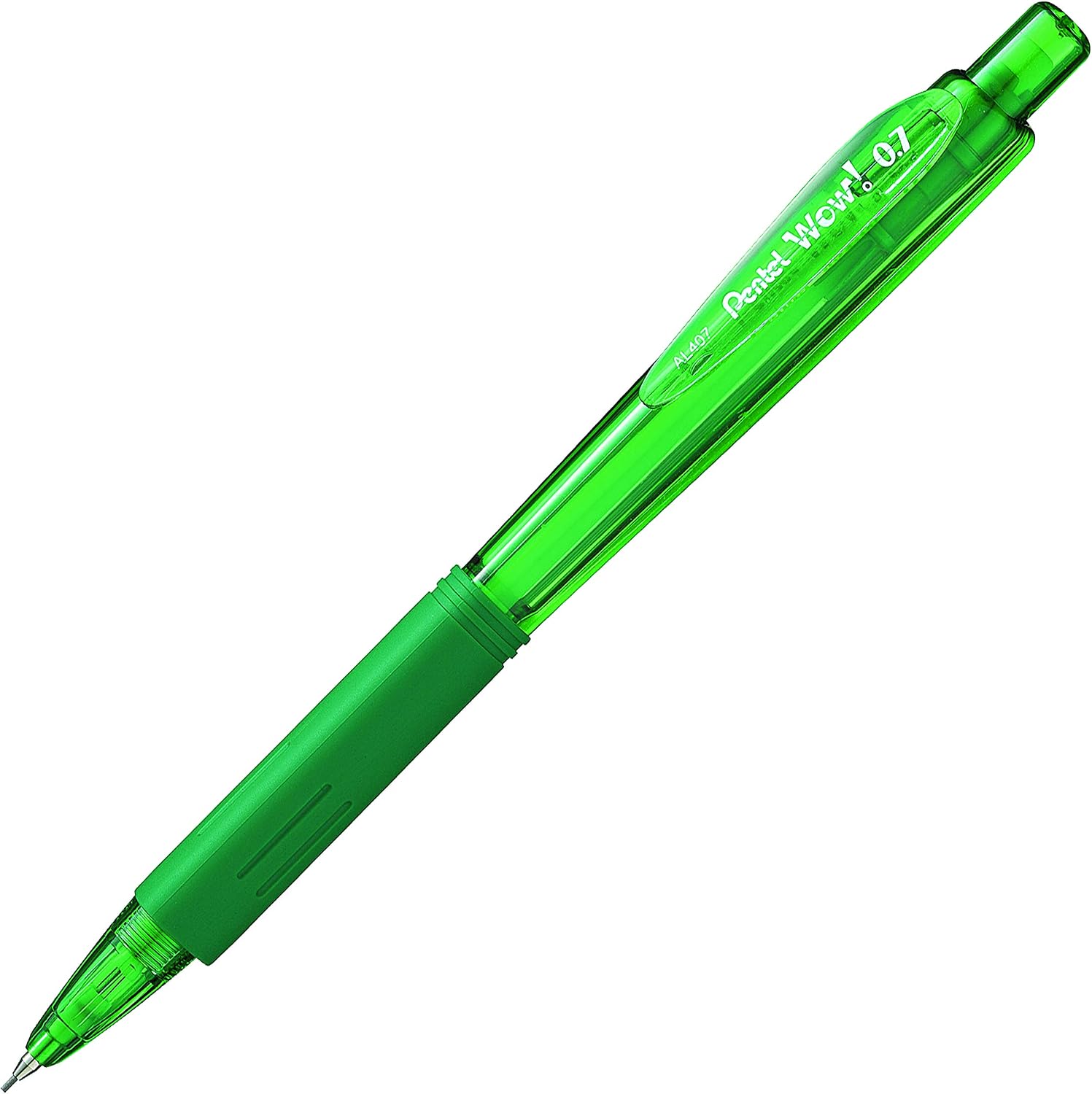 Wow! Pentel 0.7mm Mechanical Pencil with Green Barrel, Box of 12 (AL407D) image 3