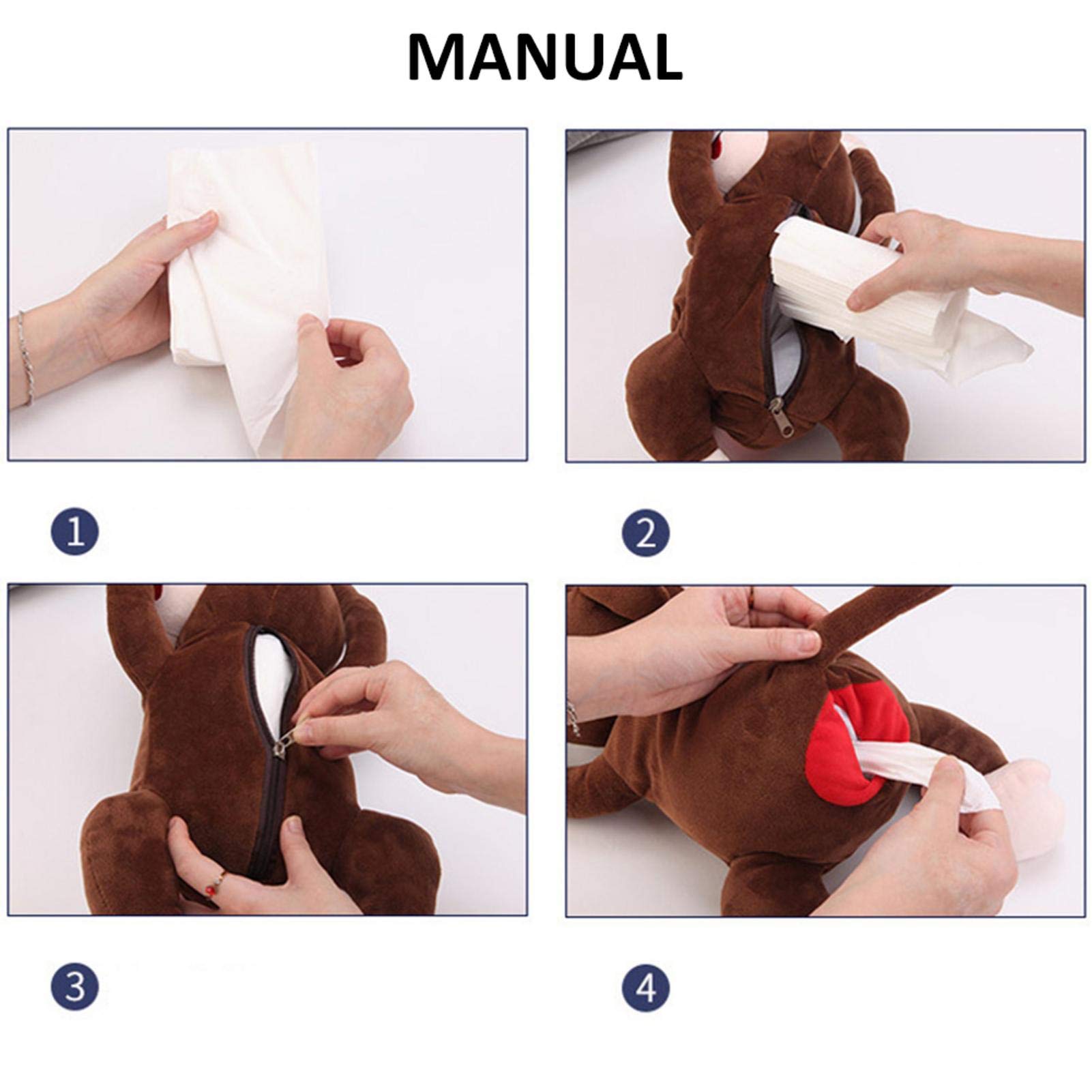 Cartone animato animale auto titolare creativo scatola auto per le donne, porta per auto, tovaglioli, scatola di carta per auto, bagno, camera da letto, ufficio