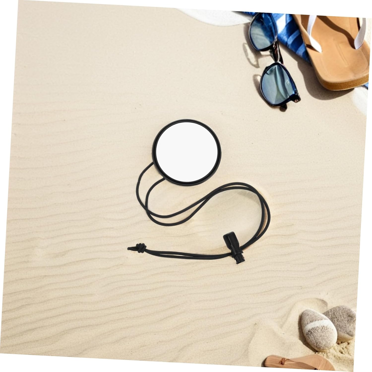 Kisangel Dive Mirror with Strap Reflective Outdoor Signal Mirror for Swimming and Scuba Diving Durable Rear View Design for Enhanced Visibility and Easy Carrying