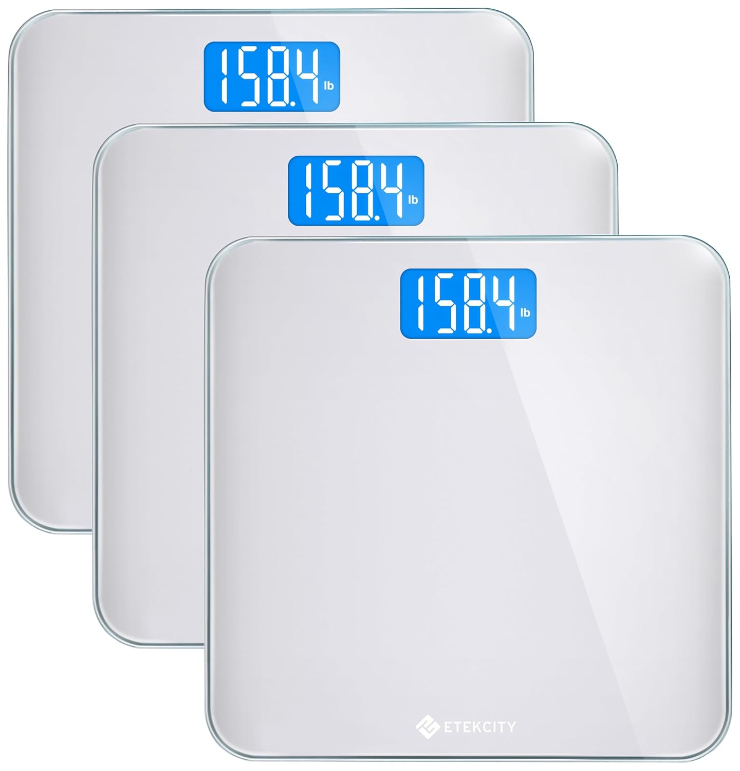 Etekcity Scale for Body Weight, Digital Bathroom Weighing Machine for People, Large and Easy-to-Read Backlight Display, Accurate with High Precision Measurements, Durable Tempered Glass, 400 lbs