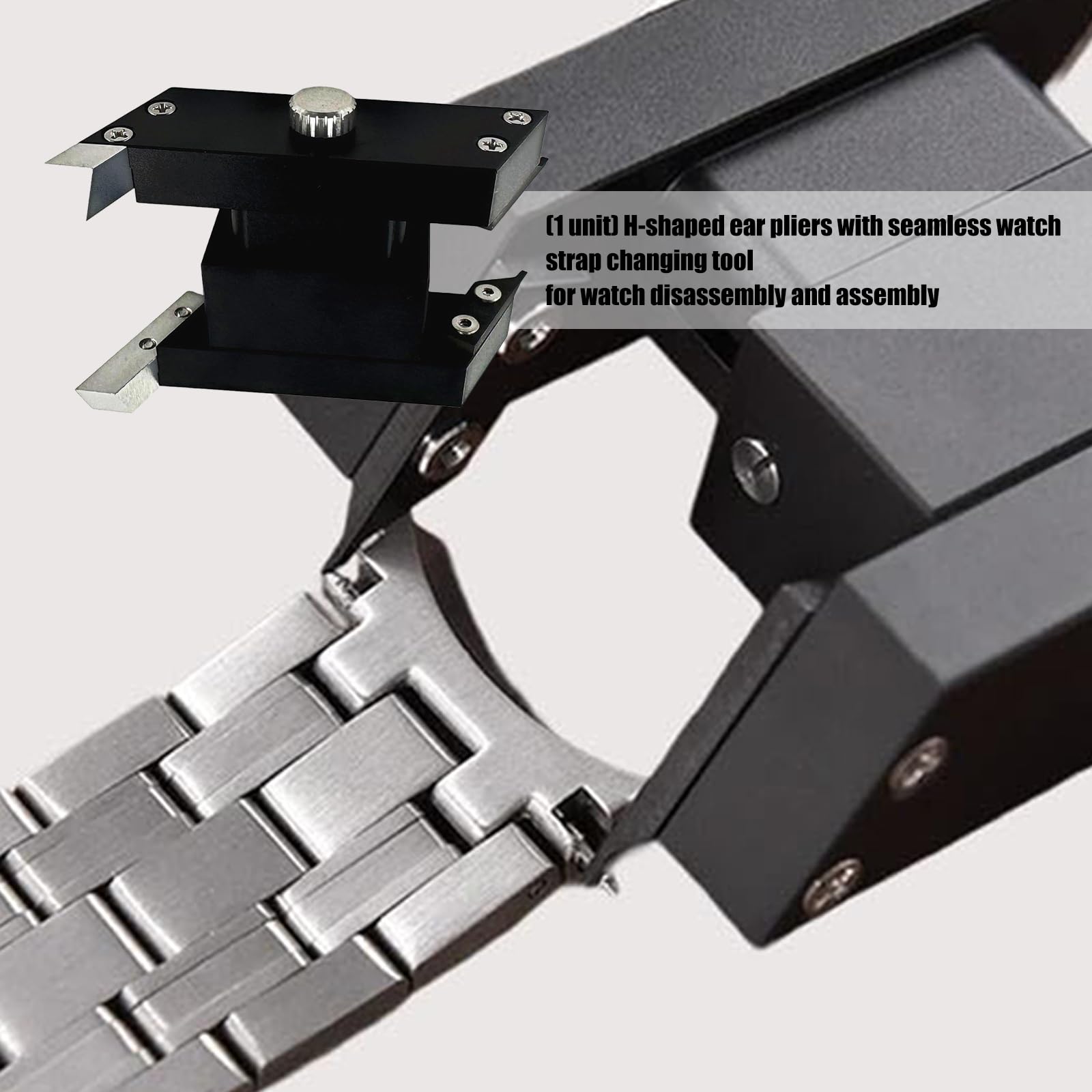 Federsteg Werkzeug für Uhrenarmband, einfache Installation, Kratzfeste Metallkonstruktion, ergonomisches Werkzeug Entfernen von Uhrenarmbändern, H Typ Feder