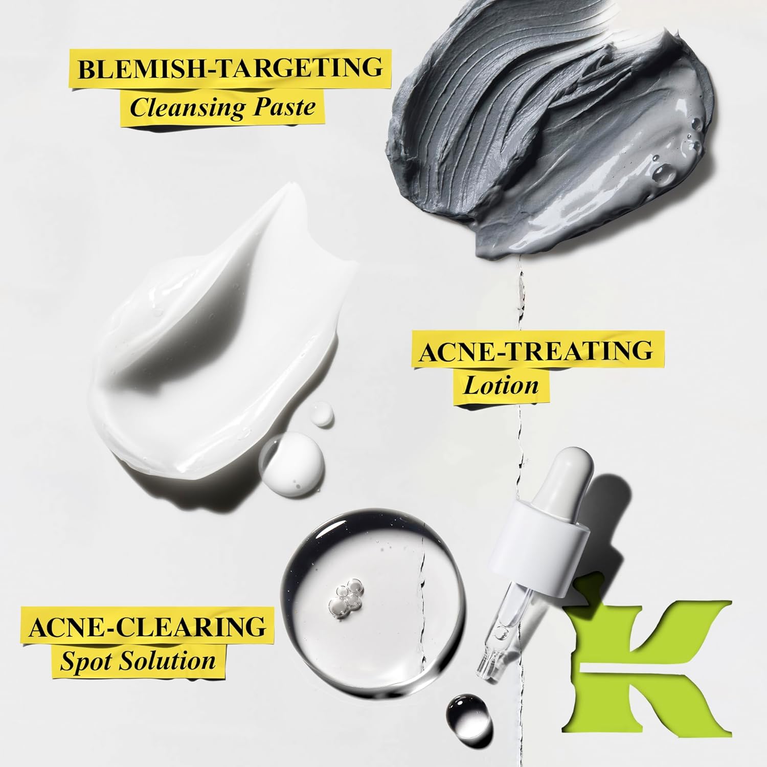 Kiehl's Acne Skincare Routine Gift Set, $98 Value, Includes Face Wash, Pimple Patch, and Facial Cream, Clears Acne, Shrinks Pore Size, Helps Clear Whiteheads and Blackheads, Prevents Breakouts.