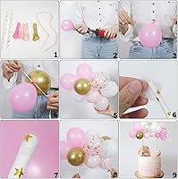 Vista 3 de Balloon Birthday Cake Topper Mini Balloon Garland Cake Topper Confetti Acrylic Happy Birthday Cupcake Topper for Birthday Cake Supplies Decorations