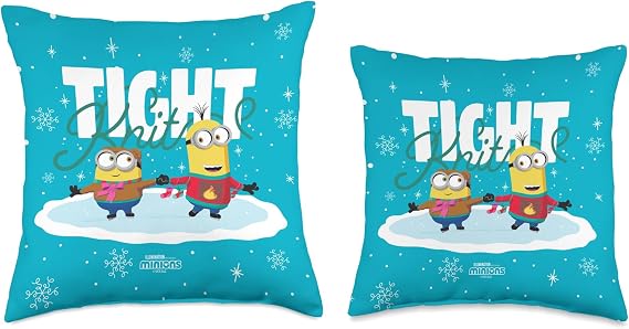 Minions Tight Knit Festive Holiday Throw Pillow