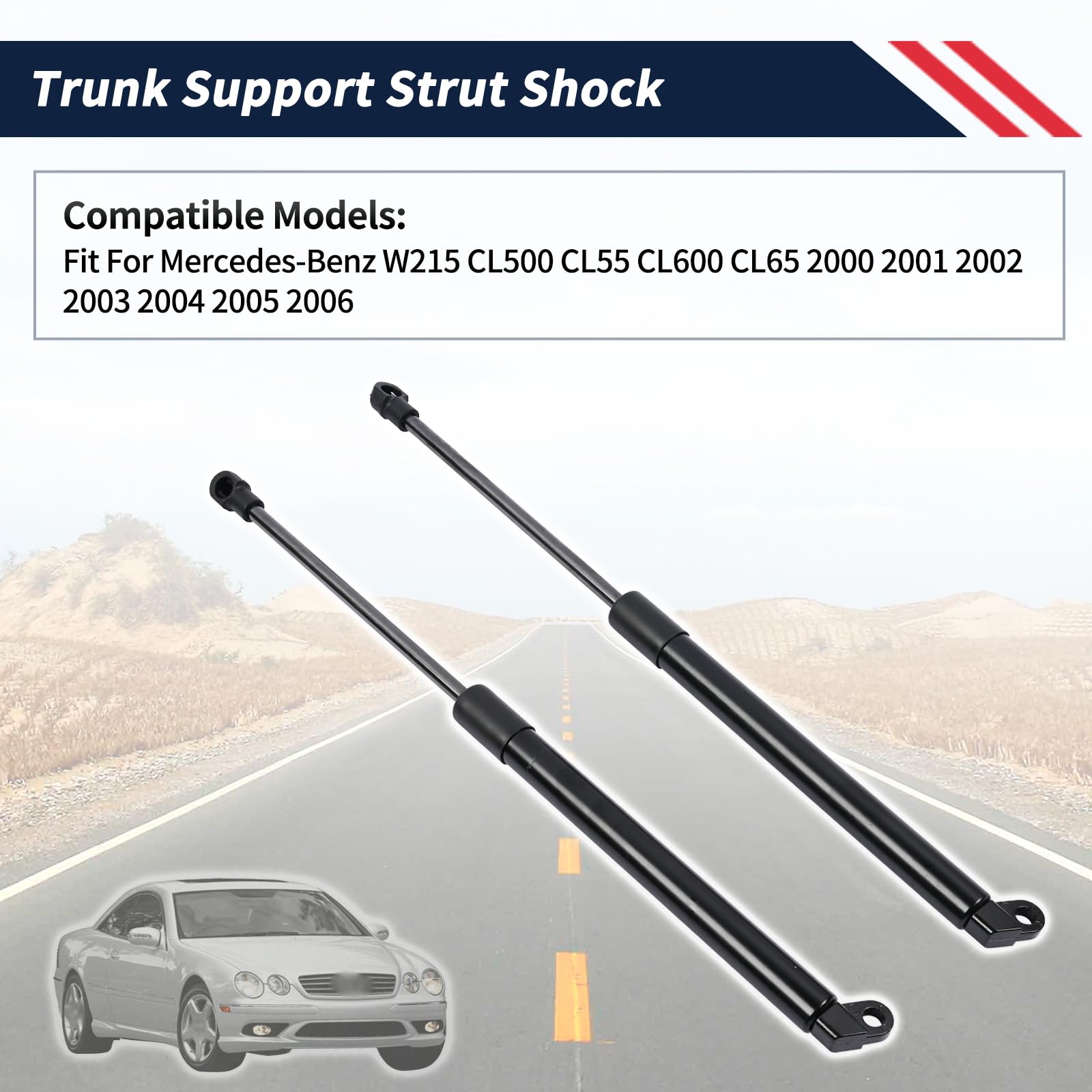 Promrmr Trunk Support Strut Shocks Compatible with Mercedes-Benz