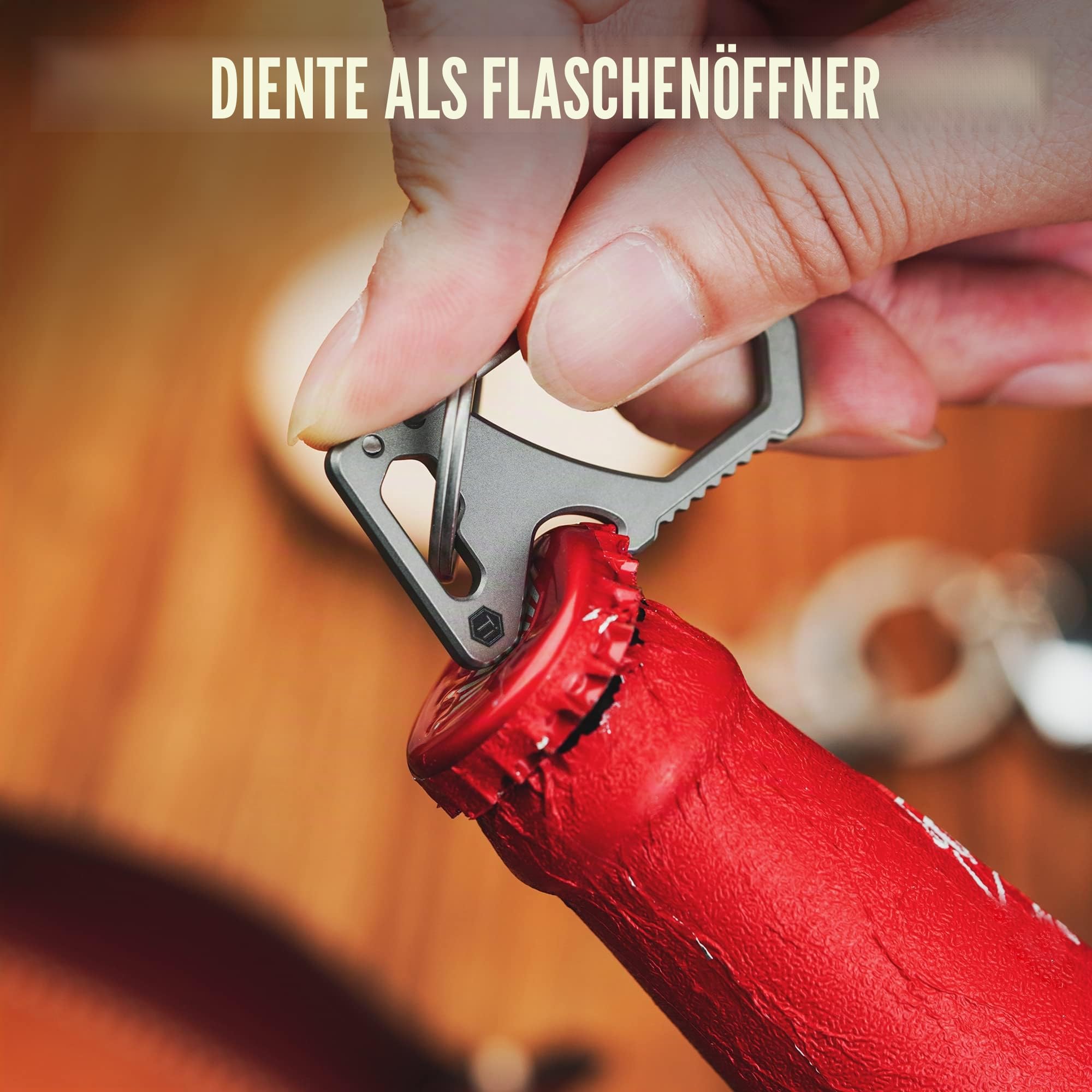 KeyUnity Titan Schlüsselanhänger Karabiner, Schnellverschluss Schlüsselring Zubehör, Klein Taschenclip Keychain für Damen und Herren, EDC Schlüsselhalter für Auto Motorrad