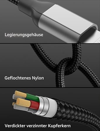 Acecene USB C Lightning Cable 1 m Pack of 2 USB C iPhone Charging Cable