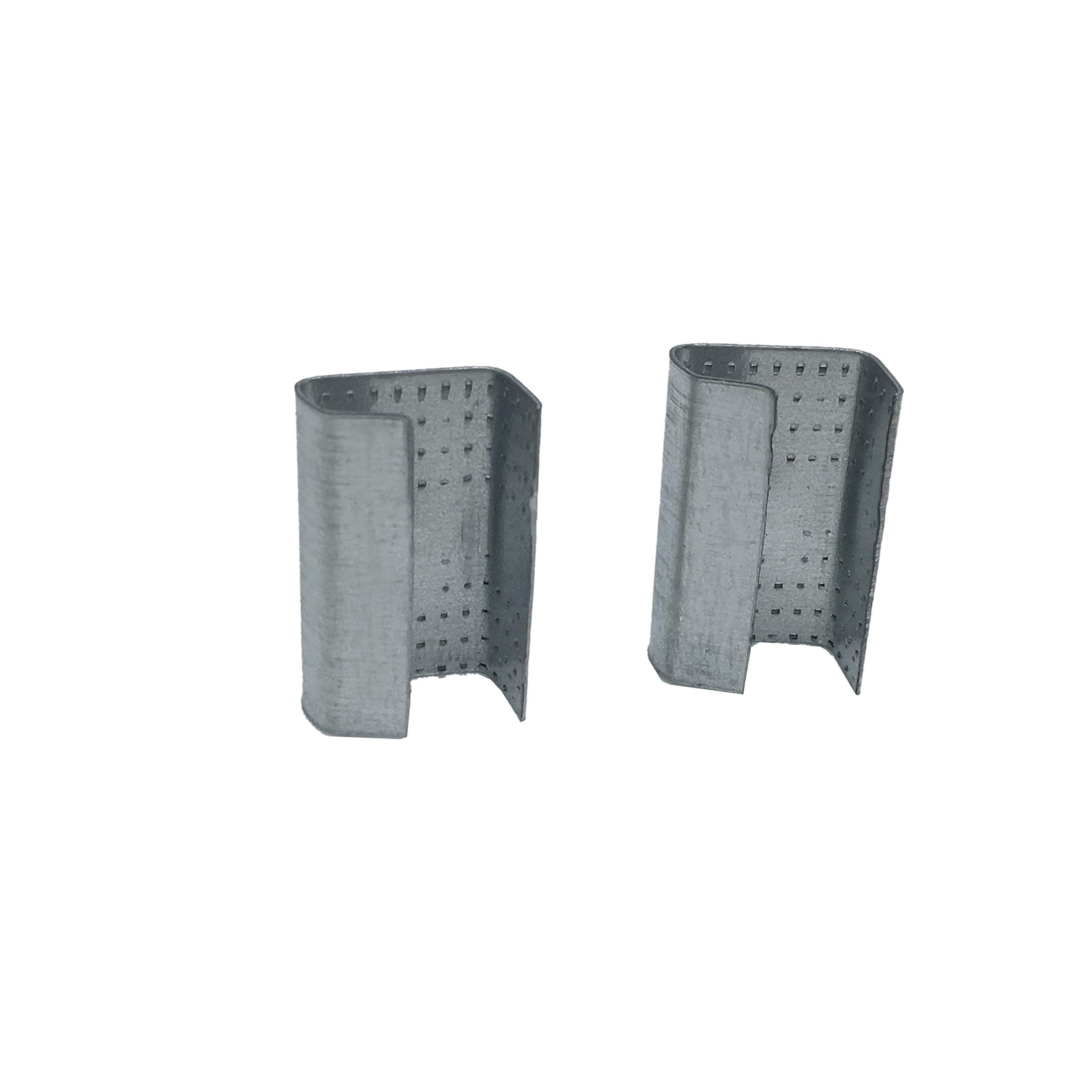 Banding Clip, Open Serrated Seal, Polyester (PET) Strapping, Snap-On Gripper Strap Clip, 1/2