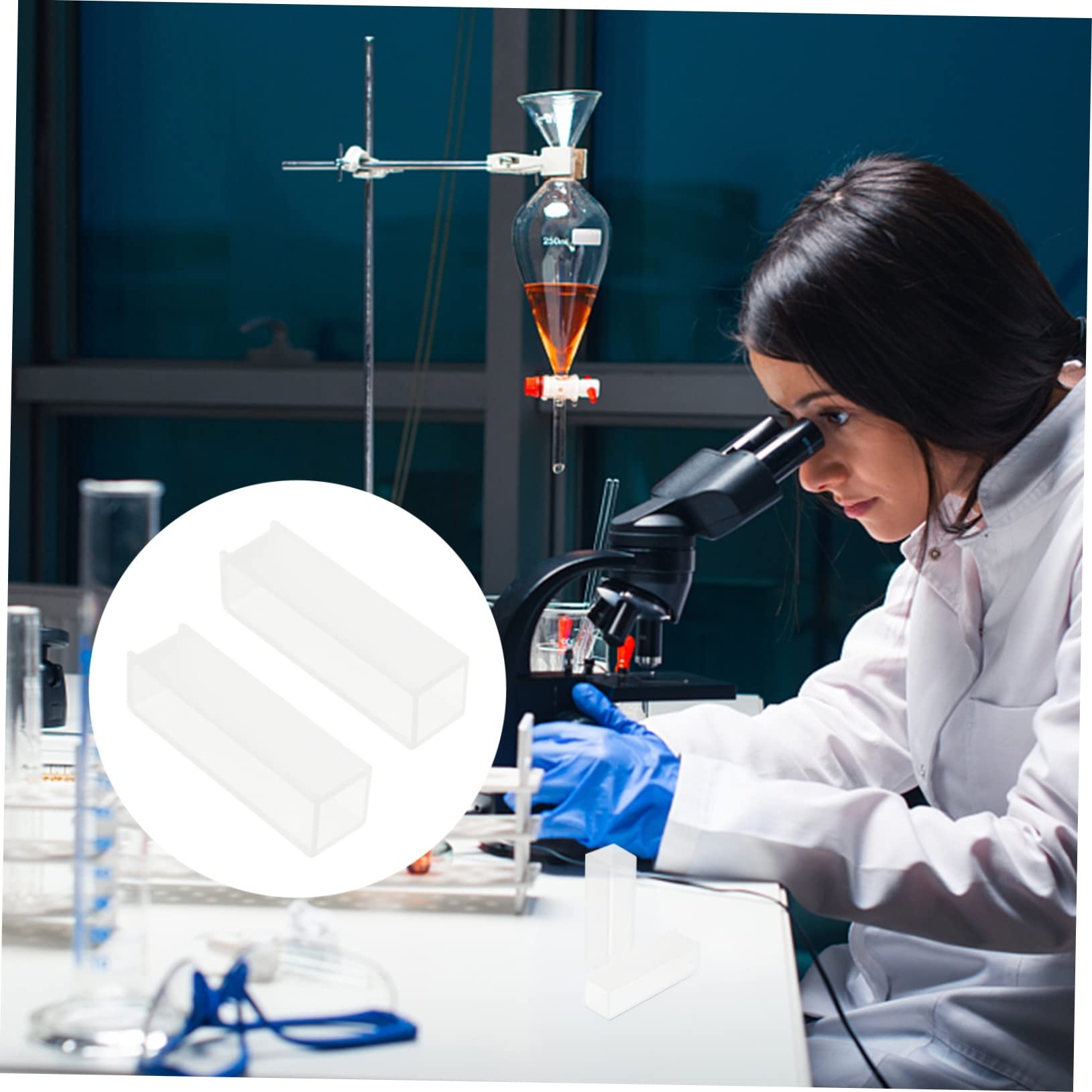 4pezzi Cuvetta Di Vetro Transparente Microcuvetta in Vetro Standard Cuvetta Utile Per Analisi Comparative Da Laboratorio Compatibile Spettrofotometri