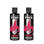Arctic Fox Semi-Permanent Hair Dye, Vegan & Cruelty-Free, UV Reactive Neon Pink, Electric Paradise, Long Lasting, Conditioning, Ammonia Free, For All Hair Types, 8 Fl Oz (Pack of 2)
