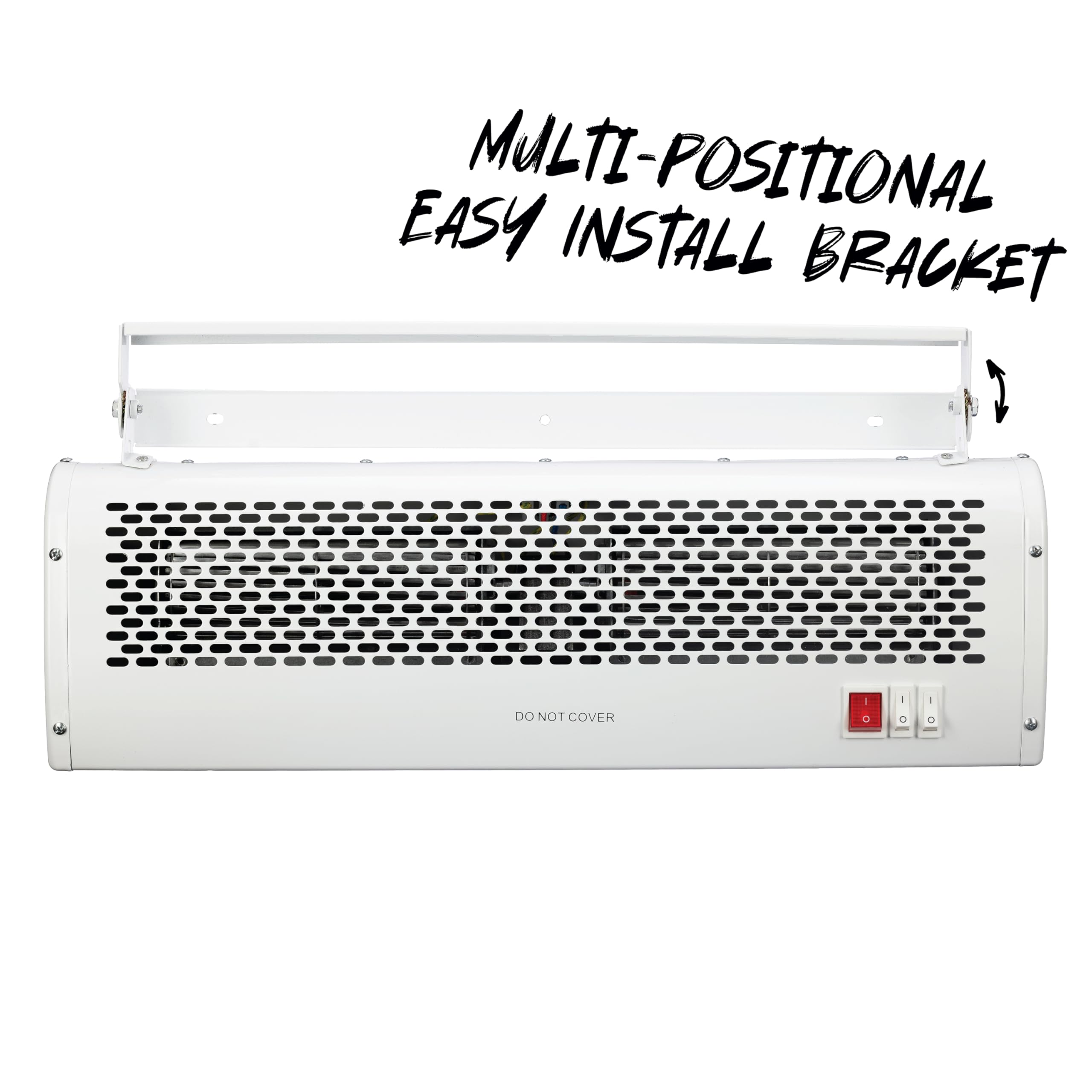TCP Calentador de cortina de aire de 3 kW, ventilador de puerta con 2 ajustes de calor y modo de refrigeración, termostato programable inalámbrico RF de 7 días, sobrecalentamiento de seguridad y