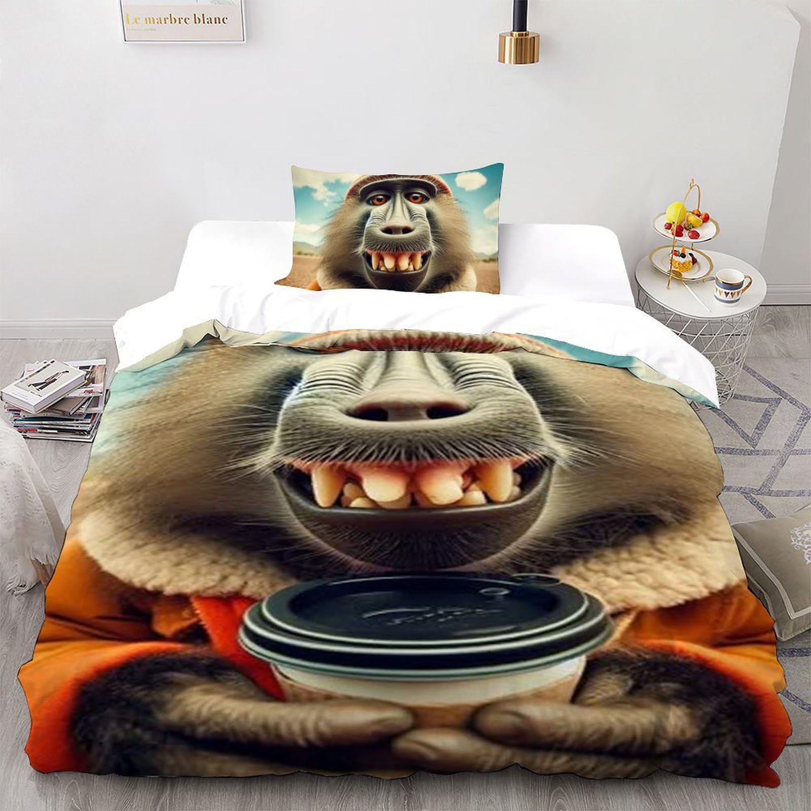 Housse de couette 135x200cm animaux imprimé 3D pour transformer la chambre des enfants