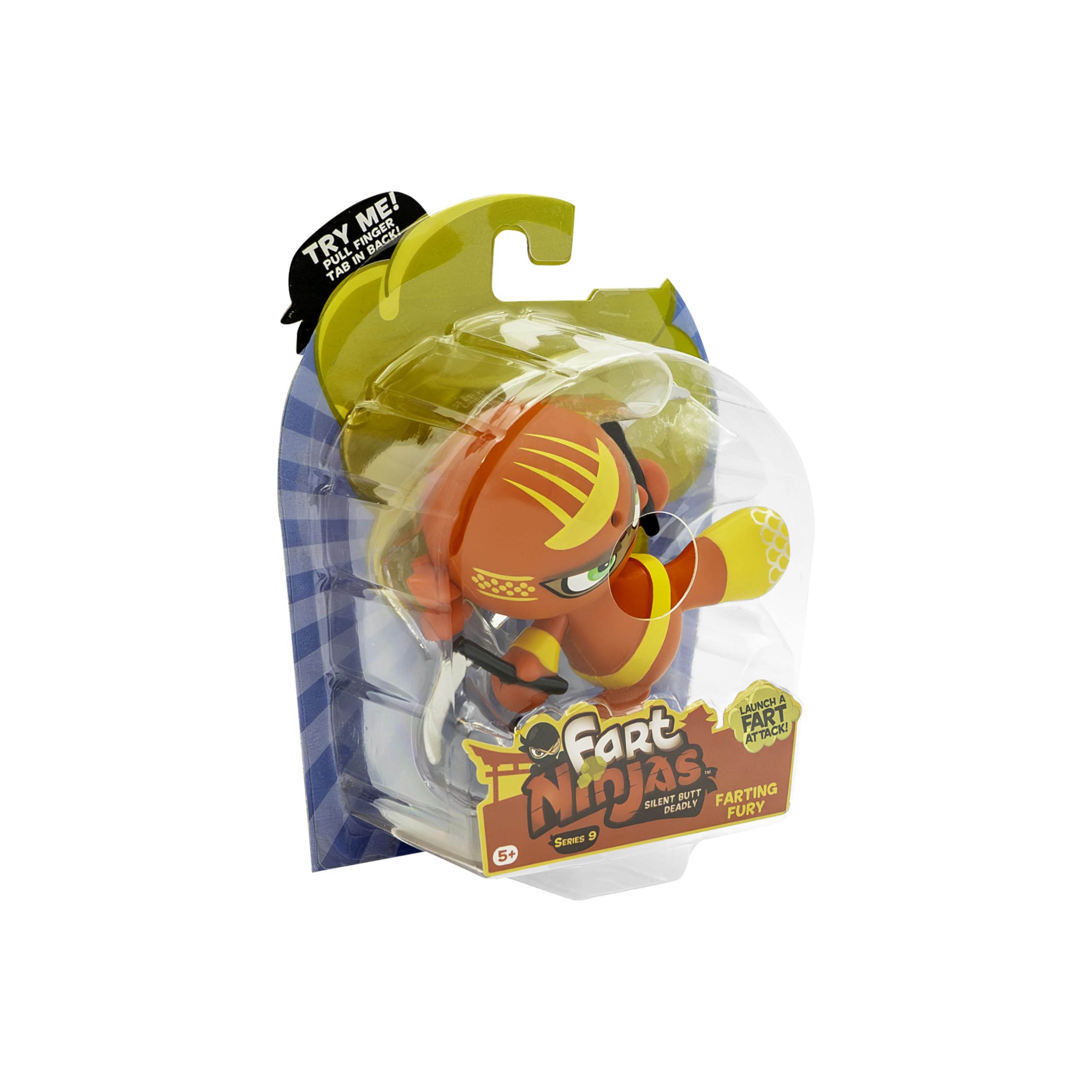 Fart Ninjas ,Farting Fury Series 9 Collectible Figures,10 Hilariously Realistic Fart Sounds,Ages 5+ Gifts & Toys 8 to Collect, Orange — image 1