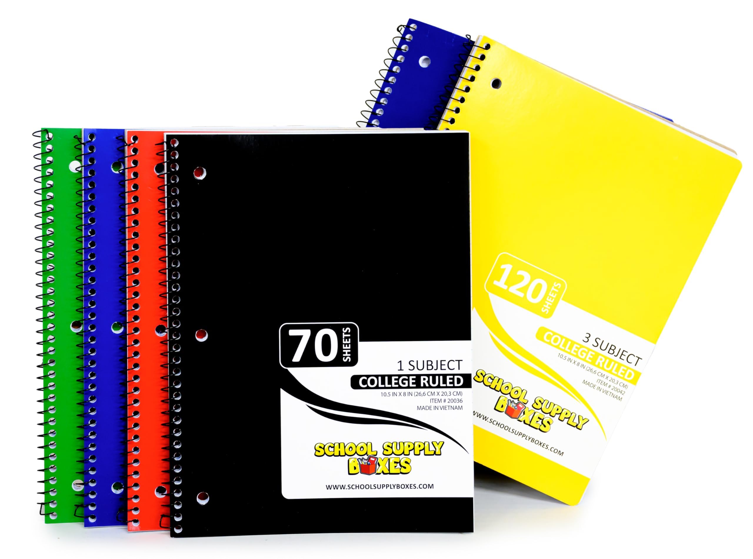 Ensemble ultime pour l'école secondaire et universitaire | 1 boîte – 93 pièces par boîte | School Supply Boxes – Essentiels pour la rentrée scolaire | Comprend des cahiers, des intercalaires, des