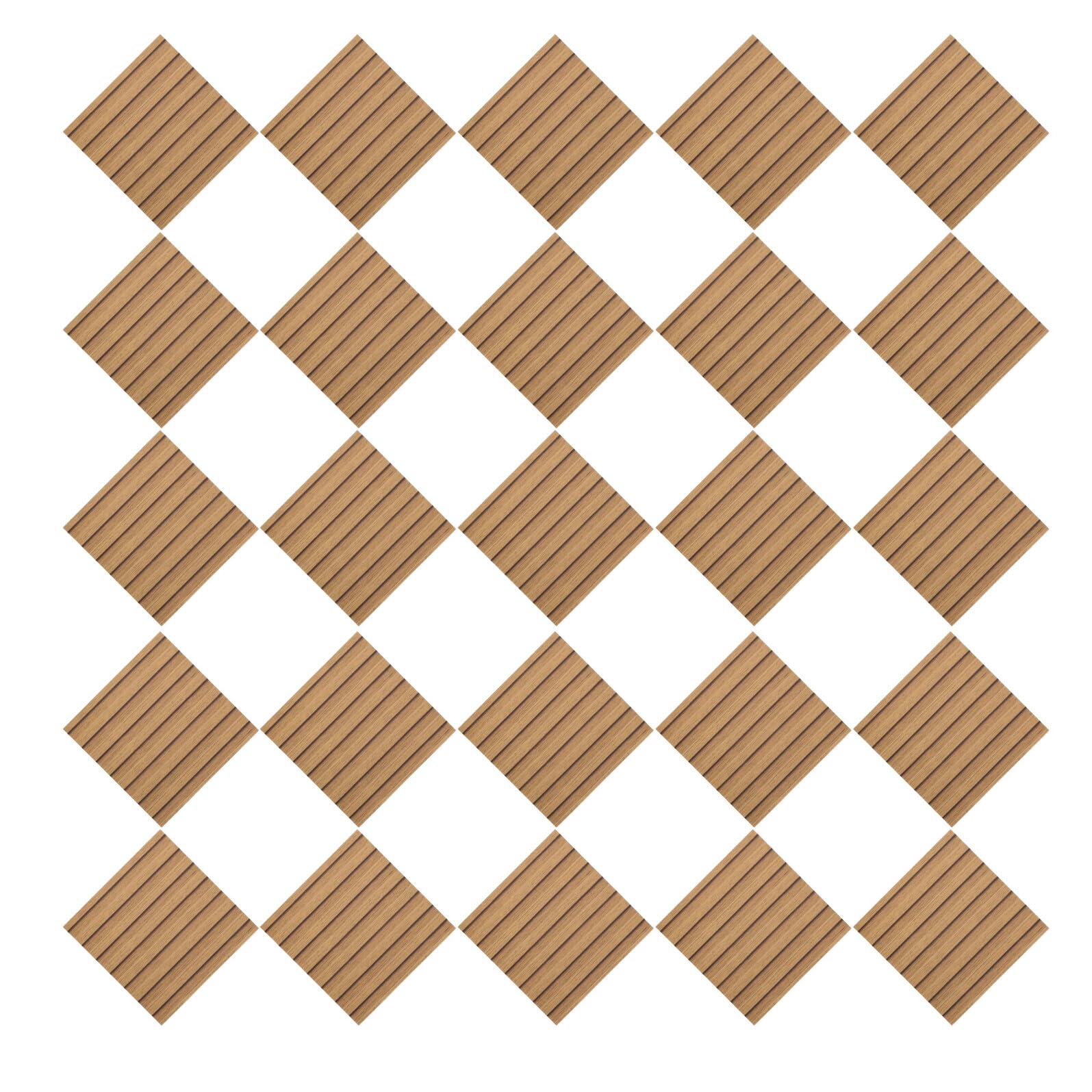 Panneaux Muraux Effet Bois PVC Adhésifs 30x30 cm | Lot de 30 Plaques pour Rénovation Intérieure