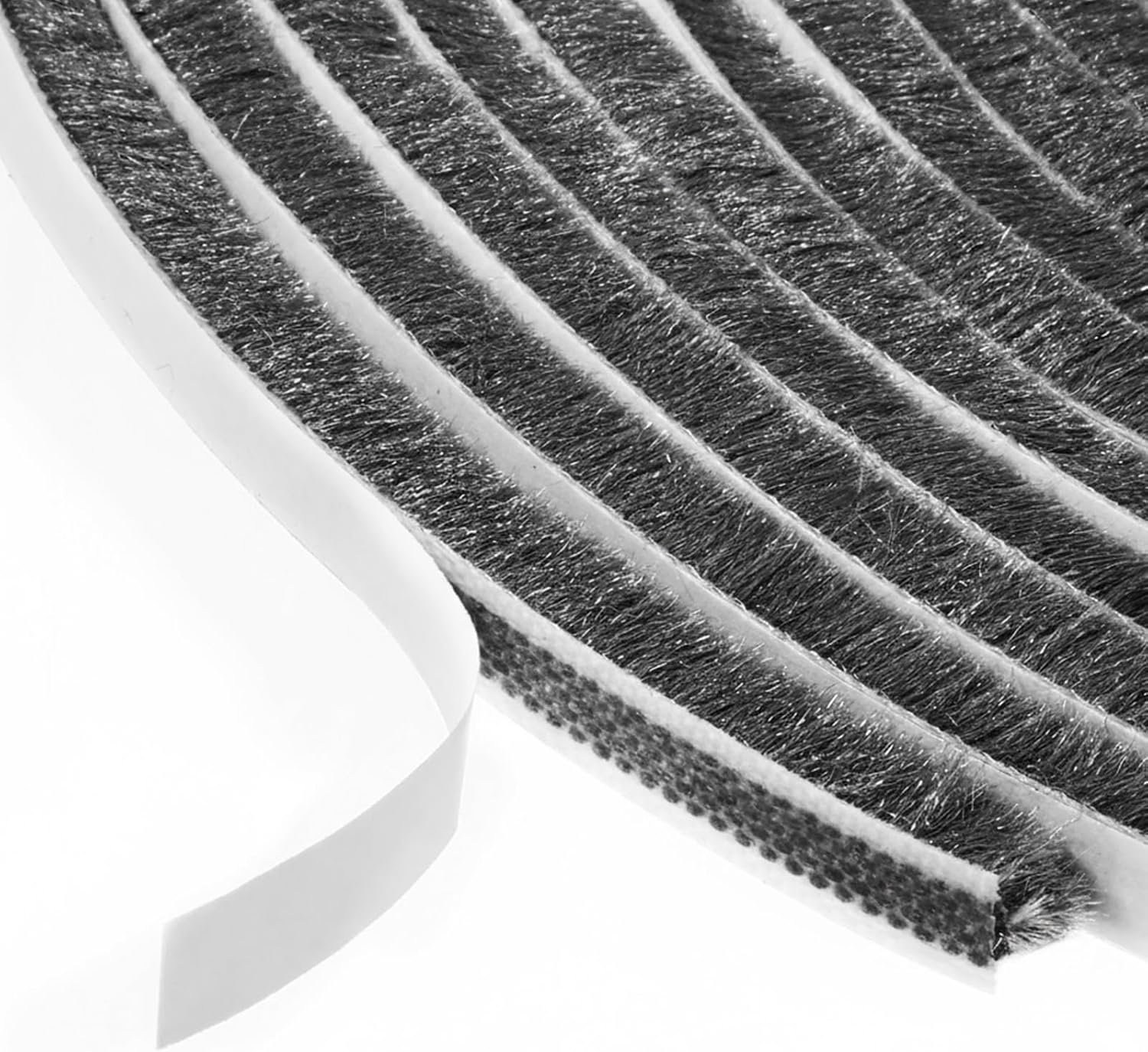 33Ft Weather Stripping Window Door Seal Strip for Door Frame Adhesive Noise Reduction Window Inserts Pile Weather Stripping Weatherstrip Felt Tape 0.35x0.35in Soundproofing for Doors