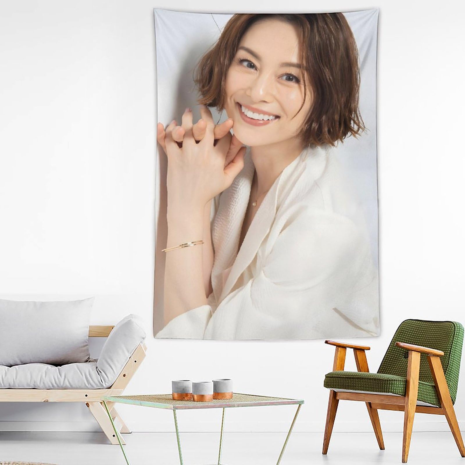 【実使用・大型ポスター】米倉涼子　アサヒ凛　B0サイズ　シミ、破れ等あり 駅貼り使用・大型ポスター】米倉涼子 アスキー B0サイズ ピン跡、シミ