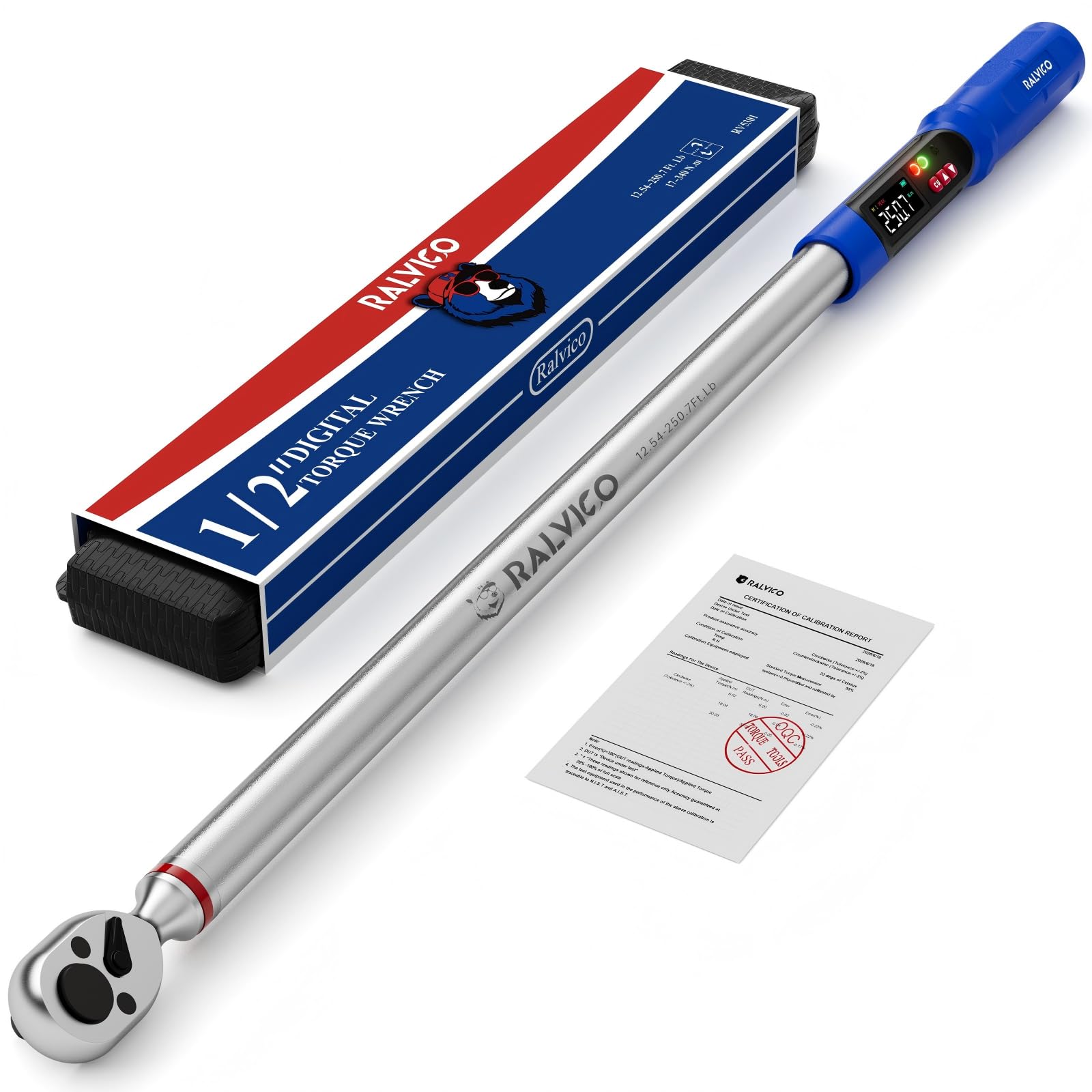 Digital Torque Wrench 1/2 Drive ±2% Accuracy Auto Truck SUV Repair