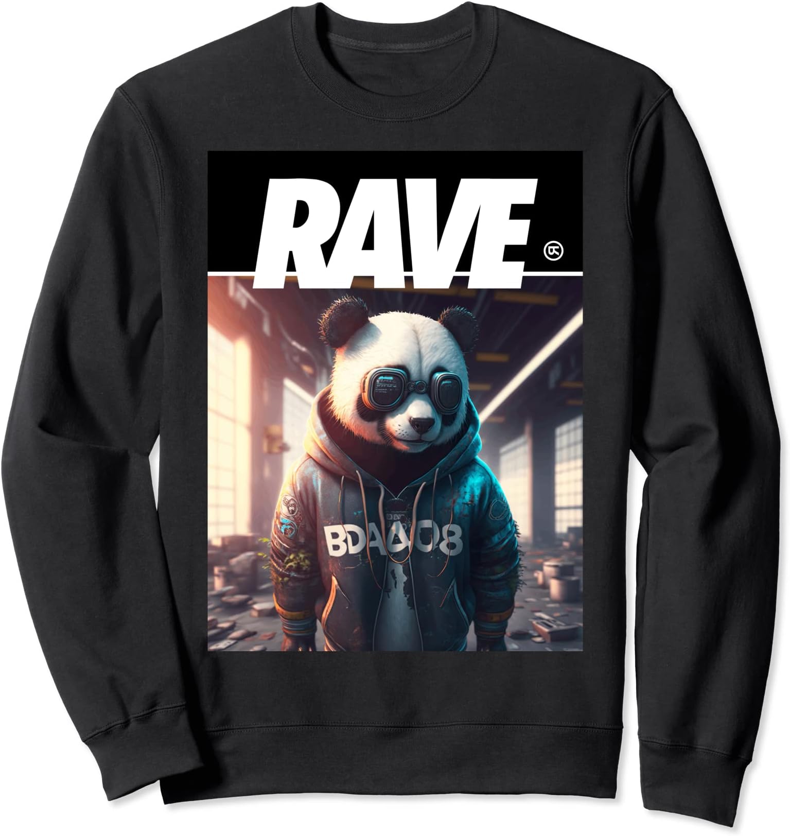 mytechnoshirtsRAVE PANDA | Rave, Festival, Techno Sweatshirt
