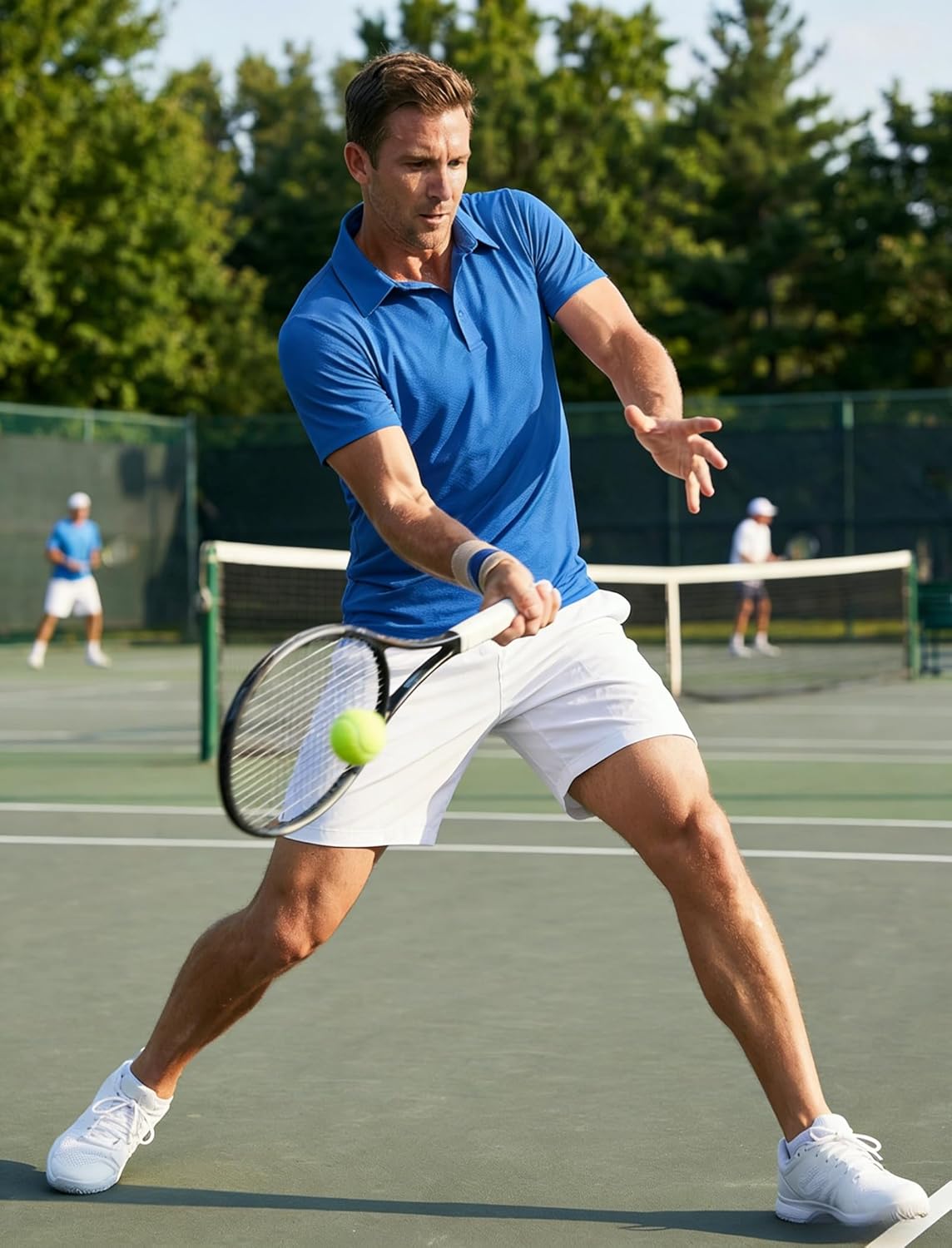 PINSPARK Mens Polo Shirt Performance Moisture Wicking Polo Shirts for Men UPF 50 Golf Shirts Quick Dry Casual Collared Shirt - Image 5