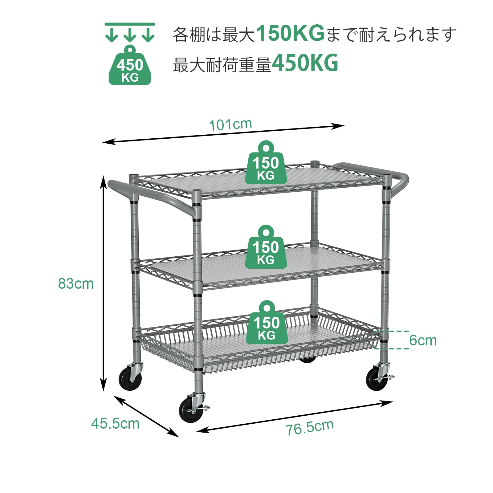Amazon｜ワゴン スチールラック ワゴンラック メタルラック 収納