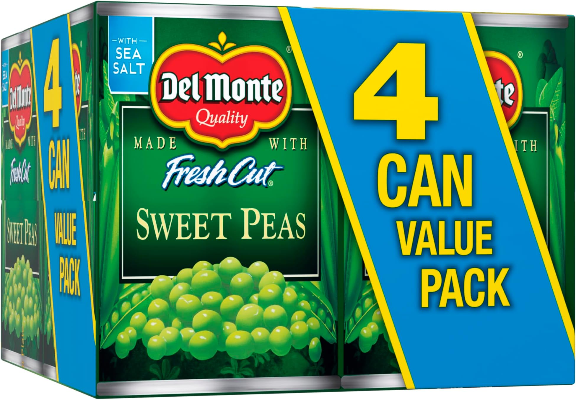 Canned Fresh Cut Sweet Peas, 15 Ounce (Pack of 4)