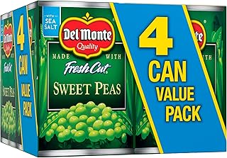 Del Monte Canned Fresh Cut Sweet Peas, 15 Ounce (Pack of 4)